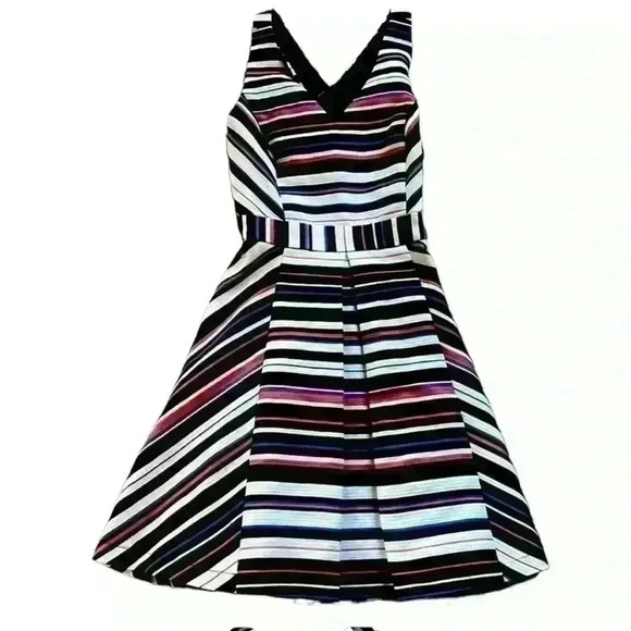 Adelyn Rae dress size small. Striped Sleeveless hidden zipper on side NWT - Picture 3 of 11